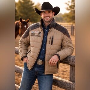 Mike Johnson Original Size Small Championship Rodeo Puffer Jacket